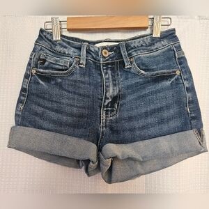 KanCan Denim Rolled Hem Jean Short Size Small